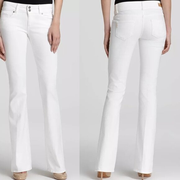 Paige Hidden Hills Bootcut Jeans White Denim 27 - Picture 2 of 10